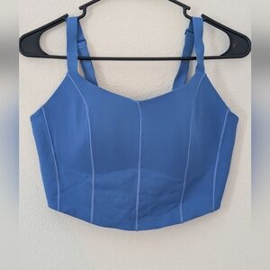 Offline By Aerie Vibrant Blue Structured Crop Top